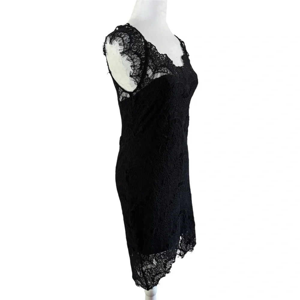Intimately Free People Peekaboo Lace Hi-Low Dress | Black | S - Picture 4 of 13